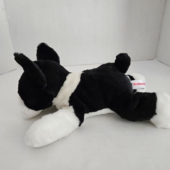 Aurora Buster the Boston Terrier Dog 12" Flopsie Plush Stuffed Animal Toy - Picture 6 of 11